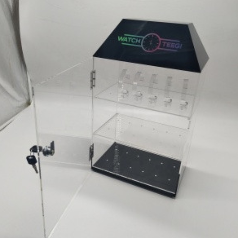 Exhibición de reloj de acrílico