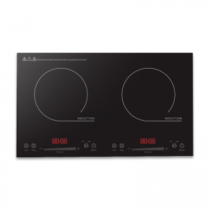 Doble 3400W Enchufe de inducción Cocina de inducción con cuerpo ultra delgado Dos quemadores de la cocina de inducción, BSCI, ISO, CE, ROHS