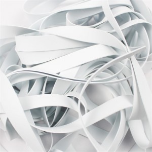 Fábrica al por mayor de traje de baño blanco correas de goma máscara correas de oreja correas elásticas