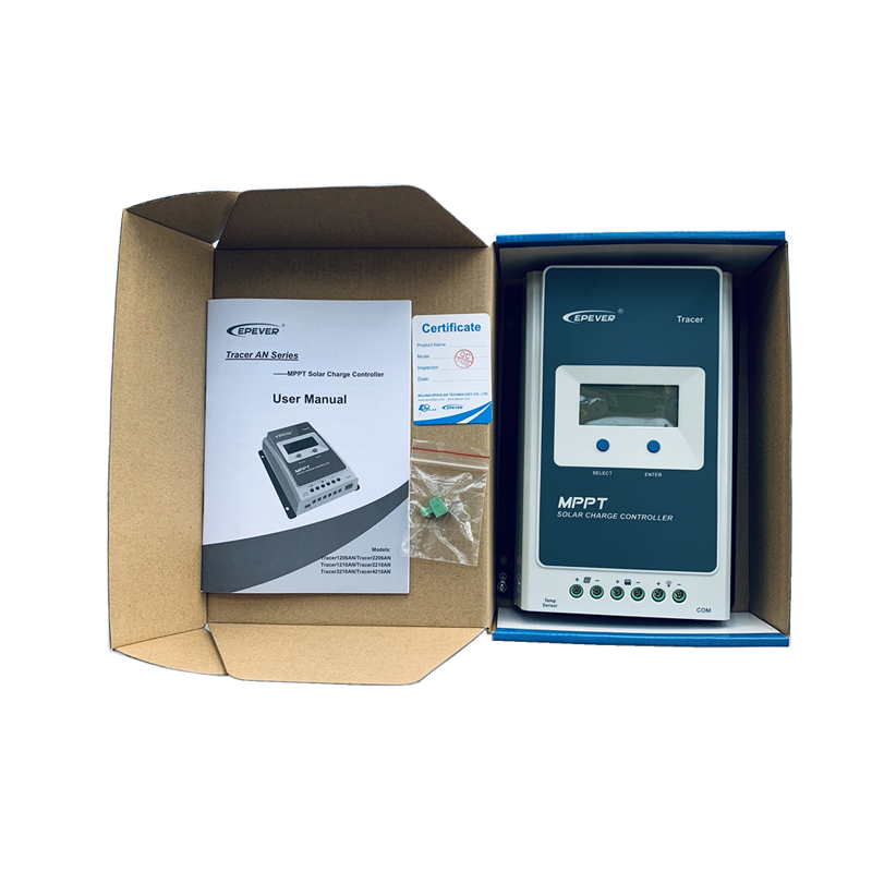 EPEVER MPPT TRACER 12V 24V 40A 30A 20A 10A Regulador de controlador de controlador de carga solar Pantalla LCD para batería de litio de plomo-ácido