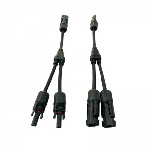 Conector solar fotovoltaico y tipo 2 rama de uno a dos combinador impermeable macho y hembra panel solar conector de cable