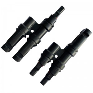 Conector Photovoltaico de 2 to1 del conector solar de 2 a1 para el conector de la conexión del panel solar y el conector hembra