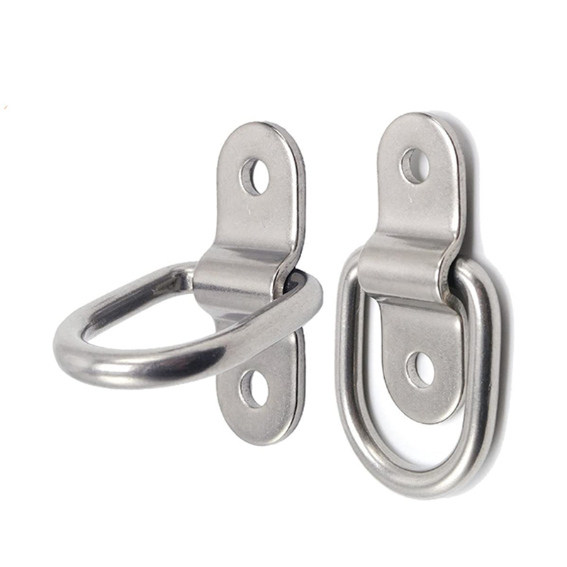 D-Ring Anchor Anchor 12x 1/4 \\ '\\' Ring de acero inoxidable Ring Trailer D Ring Ane Downs, Soporte de anillo D 700 Lbs, Placa de montaje en la placa de montaje D Anillo D Puntos para el trinquete Lazo Down Straps Car Cama de camiones de coche Cargo