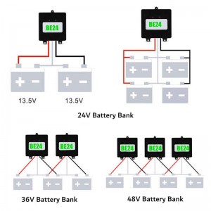 Balaje del equilibrio del ecualizador para el sistema de banco de baterías de 24V 36V 48V utilizado para las baterías de la gel AGM AGM de la inundación
