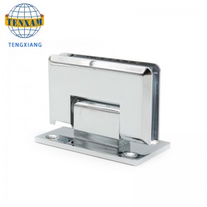 Calidad superior cromada cromada de 90 grados de vidrio a pared de bisagra de puerta para baño