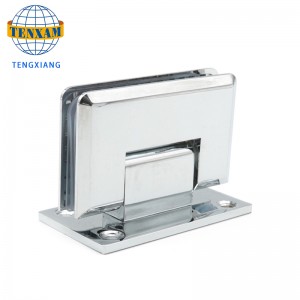 Calidad superior cromada cromada de 90 grados de vidrio a pared de bisagra de puerta para baño