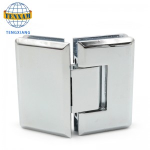 135 grados de aleación de zinc bisagra de bisagra del baño de la ducha de la ducha de la puerta de la ducha del clip de la puerta del vidrio de la puerta del aseo del cuarto de la ducha