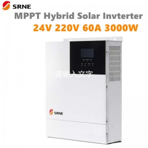 SRNE 3000W ALL-IN-ONE MPPT HYBRID SOLAR CARGA DE CARGA SOLAR 24V 220VAC Onda sinusoidal pura 60A Max PV 100V Off-Grid Inverter