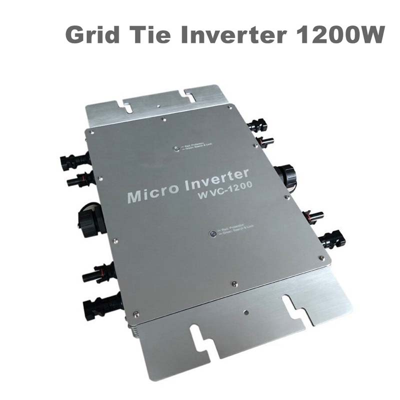 Inversor de lazo de la rejilla de onda sinusoidal pura 1200W 22V-50VDC 80-160VAC impermeable IP65 micro inversor para el sistema MPPT solar