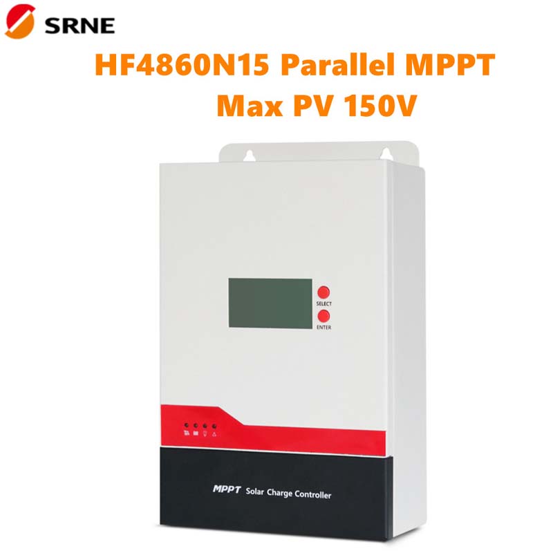 SRNE MPPT 60A 12V 24V 36V 48V AUTO SOLAR SOLAR APAGADO DE CARGA DE CARGA DE CARGA DE CARGA MAX 150V ENTRADA DE ENTRADA PARALELO CONTROLADOR HF4860N15