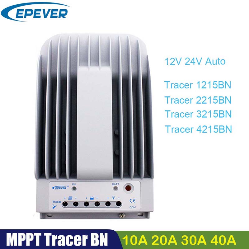 EPEVER MPPT 40A 30A 20A Controlador de carga solar 12V24V TRACER4215BN 3215BN 2215BN Regulador de panel de batería MAX PV 150V Entrada