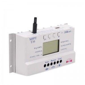 MPPT T30 30A Controlador de carga solar 5V USB Cargador 12V 24V Auto Panel Solar Batería LCD LCD Pantalla Regulador