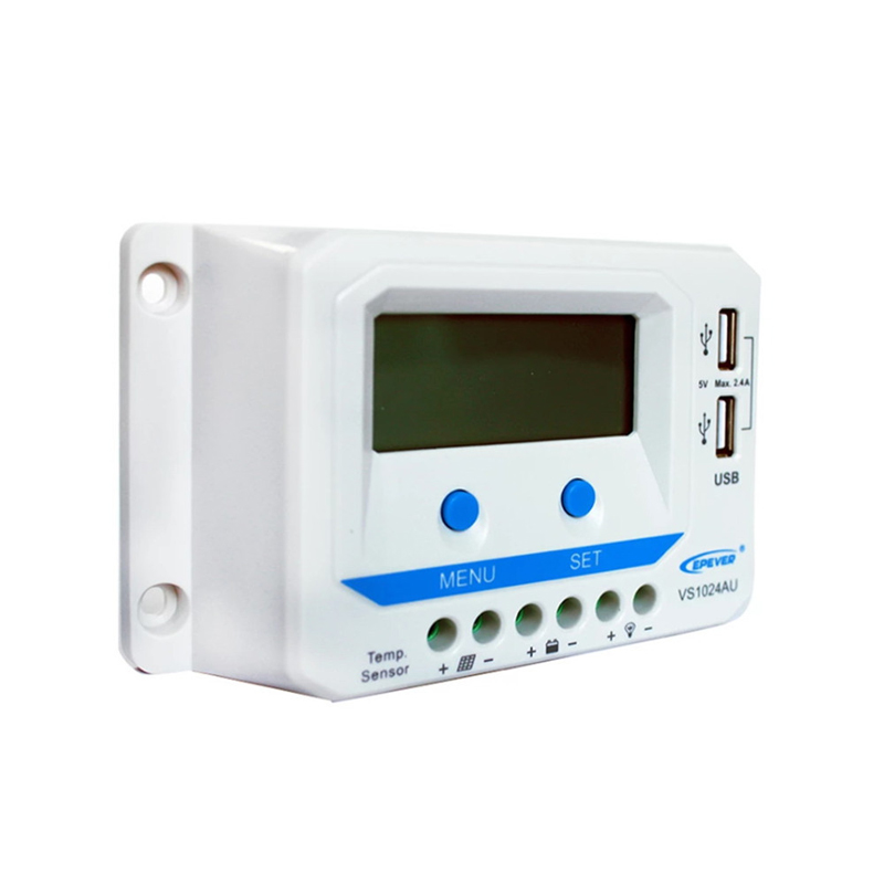 EPEVER PWM 60A45A30A20A10A Controlador de cargador solar 12V 24V Auto Retroiluminación LCD Panel solar regulador DUAL USB ViewStar-AU Series