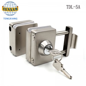 Proveedor de China al por mayor Wholesale Fardware de la puerta de vidrio sin marco Templado Cerradura de puerta de vidrio deslizante