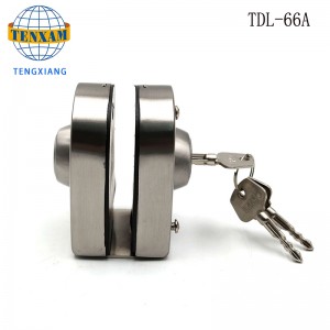 Baño del hotel puerta de vidrio sin marco de la puerta de doble bloqueo de la puerta de vidrio de acero inoxidable Pestillo de la puerta 8 ~ 12 mm Cerradura de puerta de vidrio deslizante