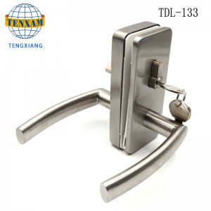 Cerraduras de puerta de vidrio sin marco comercial Cerradura de gancho con perilla