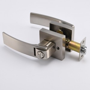 S7811 Manija de la puerta deníquel satinado con bloqueo y llave, bloqueo de puerta de entrada con llave \\\\ palanca denumero, bloqueo de palanca de la puerta delantera