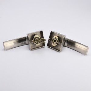 S7811 Manija de la puerta deníquel satinado con bloqueo y llave, bloqueo de puerta de entrada con llave \\\\ palanca denumero, bloqueo de palanca de la puerta delantera