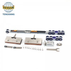 Guía de accesorios de muebles Hardware de pista Hardware de madera Rodillo deslizante de madera con 8 ruedas