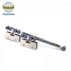 Guía de accesorios de muebles Hardware de pista Hardware de madera Rodillo deslizante de madera con 8 ruedas