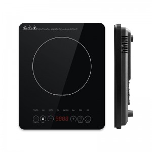 22A3 Piezas de repuesto de la cocción de inducción portátil, calefacción por inducción de la bobina de inducción y control de temperatura con panel de vidrio pulidonegro