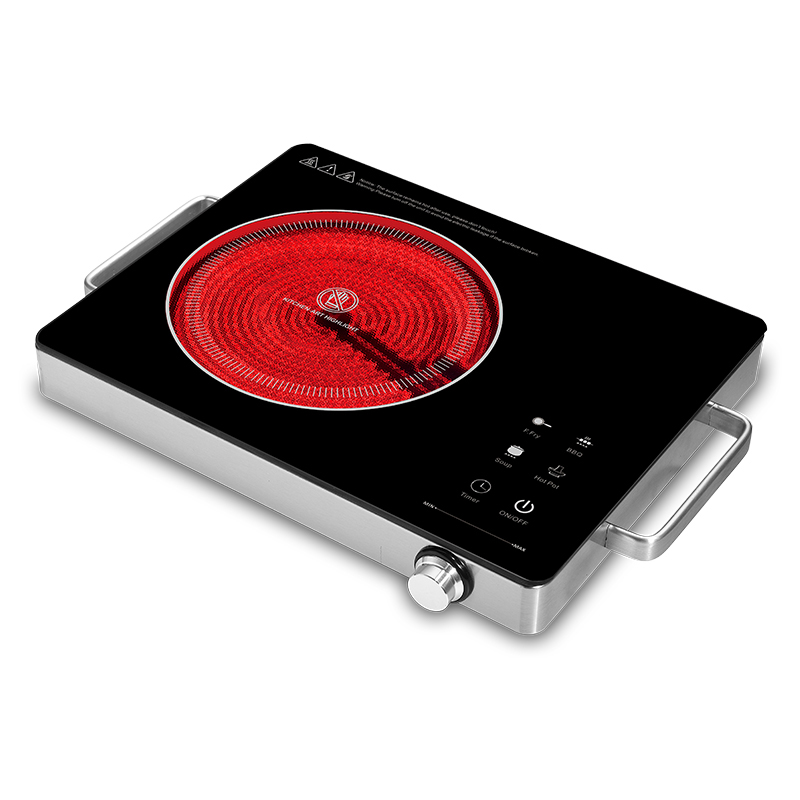 A13A FLOQUE PORTÁTRICA PORTAL, 1200W El quemador de infrarrojo eléctrico de 1200W para la oficina de Camping RV de la cocina, vidrio cerámico solo platos calientes