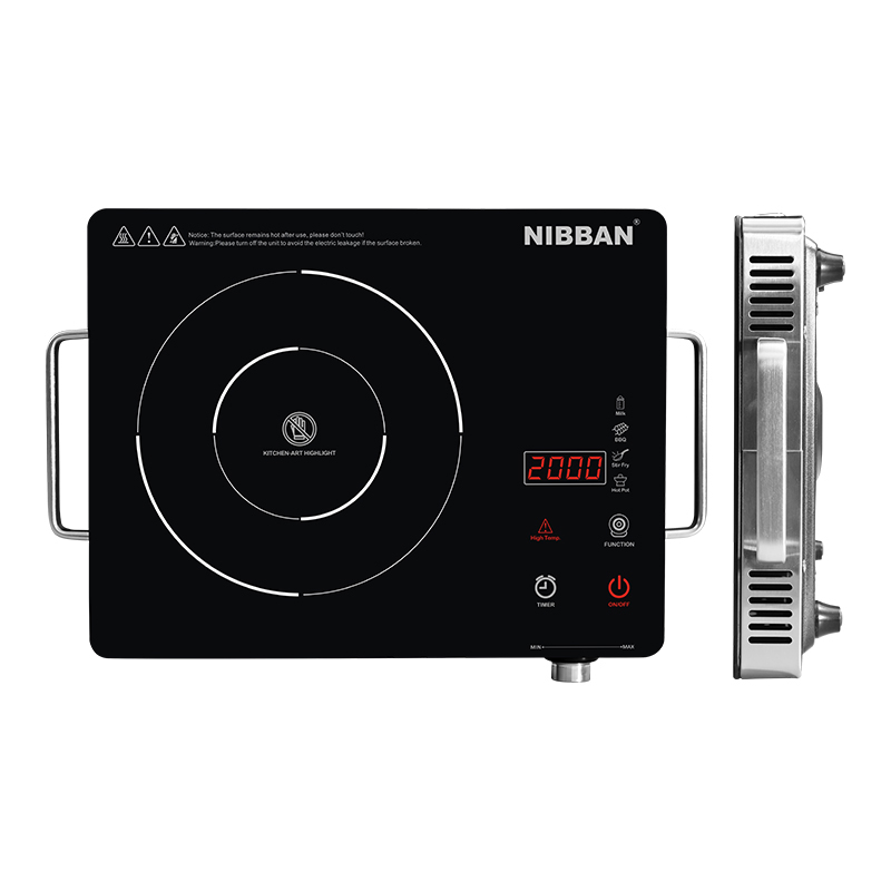 A13A FLOQUE PORTÁTRICA PORTAL, 1200W El quemador de infrarrojo eléctrico de 1200W para la oficina de Camping RV de la cocina, vidrio cerámico solo platos calientes