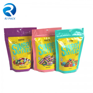 El diseño personalizado de alta calidad se levanta bolsas para los caramelos