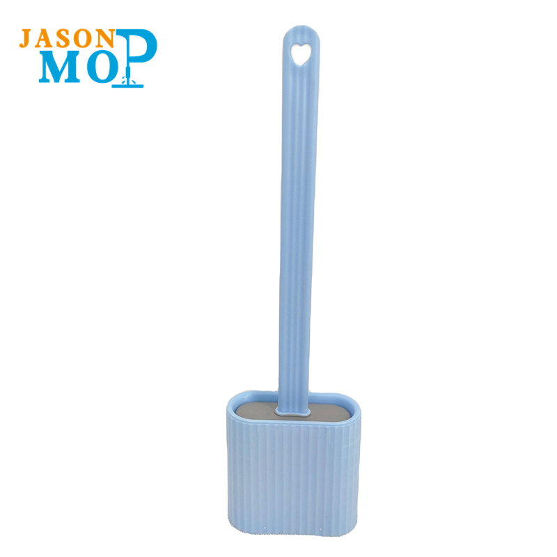 Cepillo de inodoro de silicona con soporte para baño Limpieza profunda de pared Montado en pared émbolo de baño Baño Scrubber suave