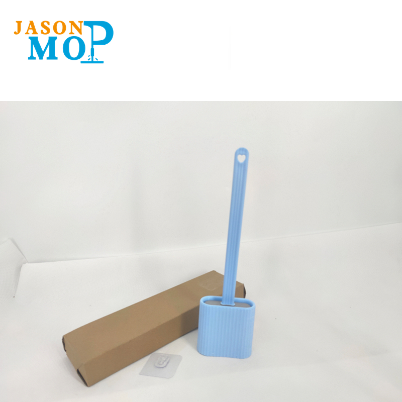 Cepillo de inodoro de silicona con soporte para baño Limpieza profunda de pared Montado en pared émbolo de baño Baño Scrubber suave