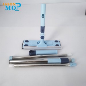 2021 vidrio raspador telescópico vara de acero inoxidable alargado para el hogar limpiador de cepillos de vidrio de doble cara
