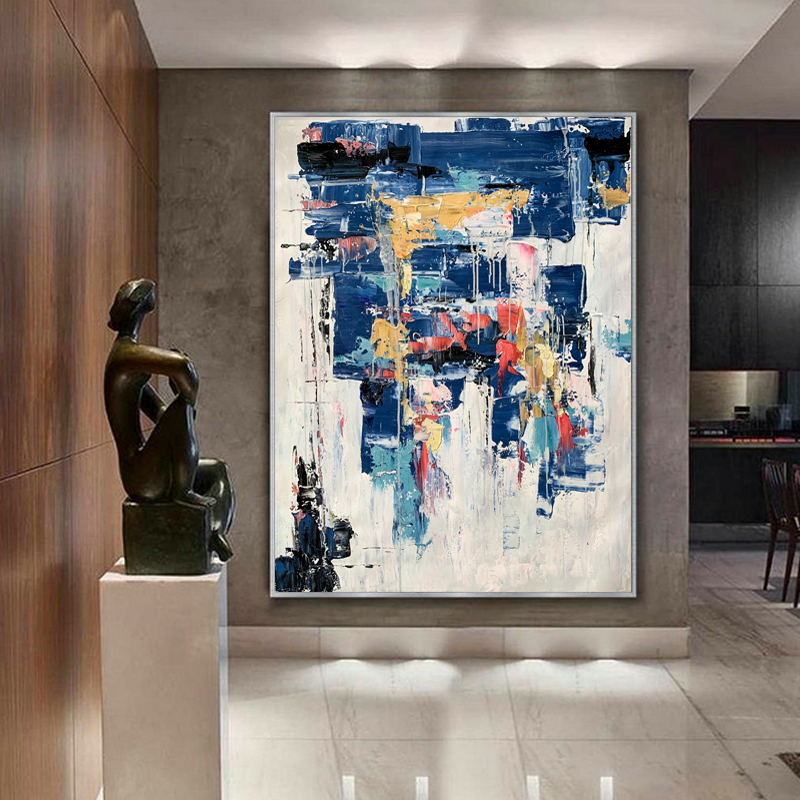 Wholesale paisaje moderno decoración de la pared pintura abstracta pintura al óleo hecha a mano