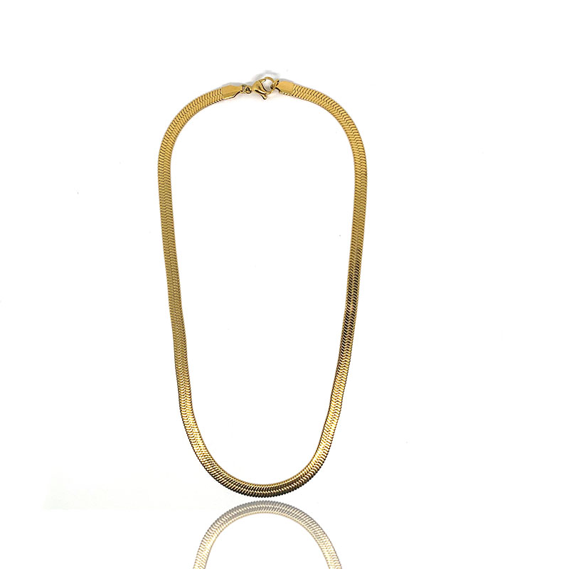 Cadena de la cuchilla de moda de oro de acero inoxidable/18K, collar de tendencia de moda europea y americana