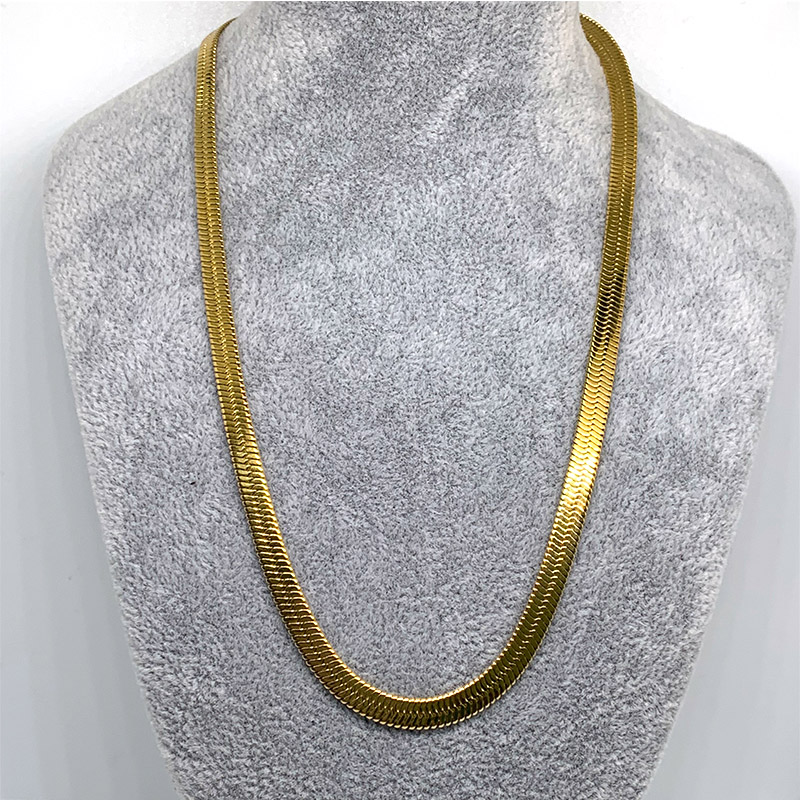 Cadena de la cuchilla de moda de oro de acero inoxidable/18K, collar de tendencia de moda europea y americana