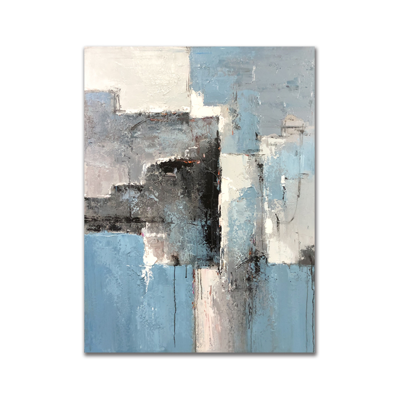 Decoración del hogar Moderno Nódico Abstracto Pintura Mano de Lona Arte