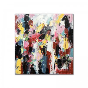 Fábrica al por mayor Colorido Costom Pintado a mano pintura de acrílico decoración de pared Extracto Obra de arte Aceite de lienzo para sala de estar