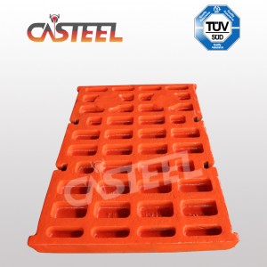 PE-1000x 1200 piezas de triturador de mandíbulas, placas de mandíbula fijadas/swing, placas laterales