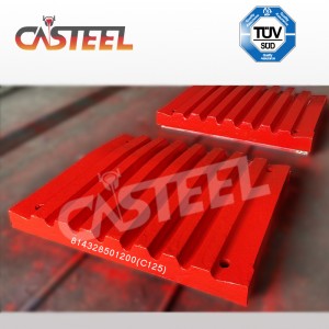 LOKOMO C125B Piezas de trituradora de mandíbula, fijación de la mandíbula de la placa, MIRATO MOVIMIENTO