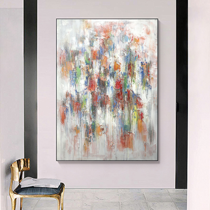 100% Pintura al óleo abstracta hecha a mano Pintura de lona personalizada Decoración de la decoración de la pintura de la lona