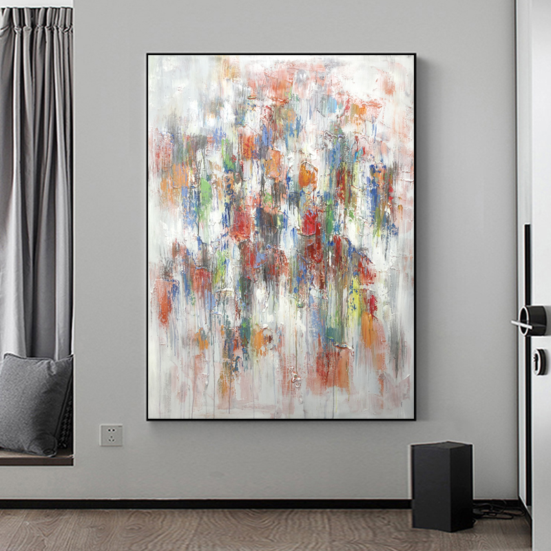 100% Pintura al óleo abstracta hecha a mano Pintura de lona personalizada Decoración de la decoración de la pintura de la lona