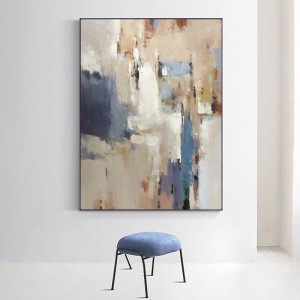 Pintado a mano decoración del hogar tamaño grande pintura de pared colorido abstracto lienzo arte pintura al óleo