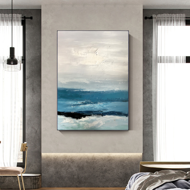 Nueva llegada pura hecha a mano original pintura al óleo contemporáneo lienzo abstracto ilustraciones de arte decoración del hogar
