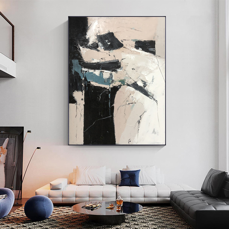 Al por mayor Último diseño original de alta calidad de alta calidad Decoración de pared hecha a mano grande arte abstracto sala de estar pintura al óleo