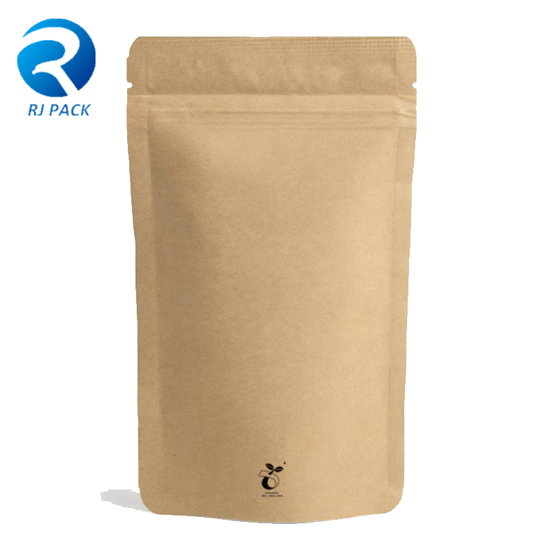 Embalaje de alimentos 100% compostable de calor de la barrera de alta barrera de la bolsa de la bolsa de la bolsa Kraft