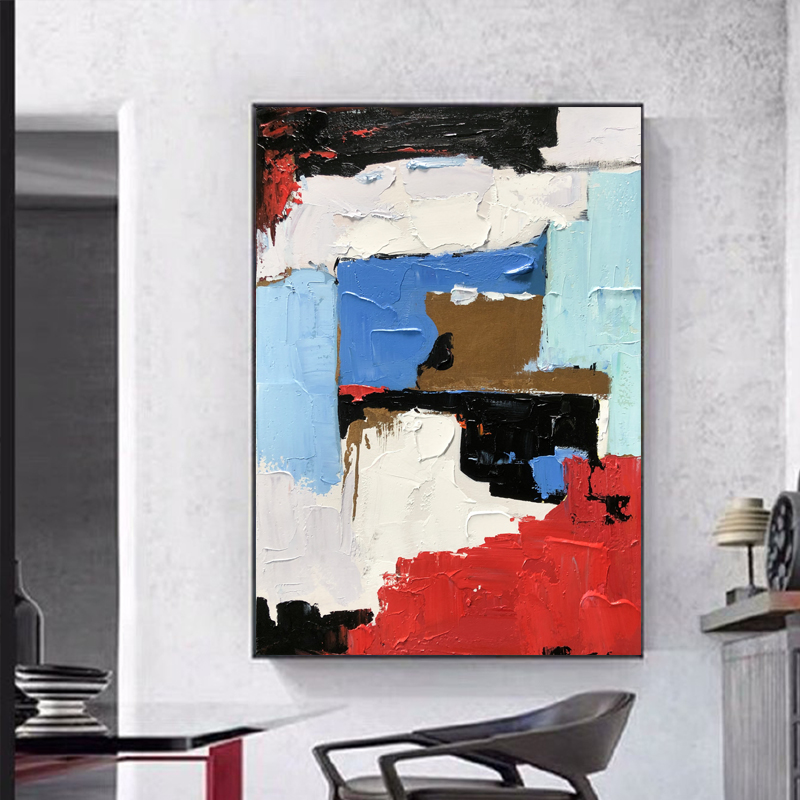 Nuevo producto arte abstracto tela lienzo pintado a mano pura pintura al óleo pintada a mano para la decoración de la sala de estar