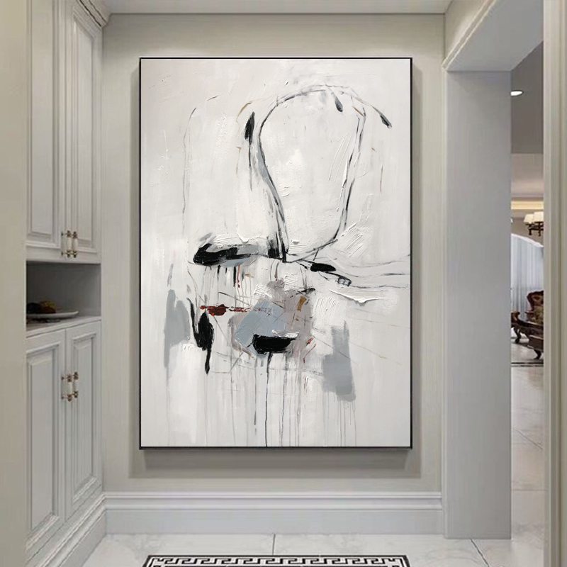 100% Hecho a mano Pintura al óleo Simple Resumen Contemporáneo Pintado a mano Pintado a mano Trabajo decorativo