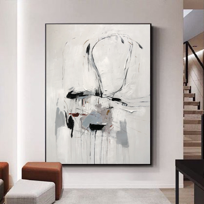 100% Hecho a mano Pintura al óleo Simple Resumen Contemporáneo Pintado a mano Pintado a mano Trabajo decorativo
