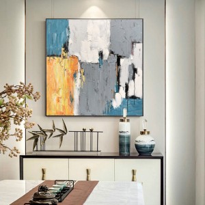 Nuevo diseño totalmente pintado a mano de papel pintado de papel de pared de lona abstracta pintura al óleo sobre lienzo.