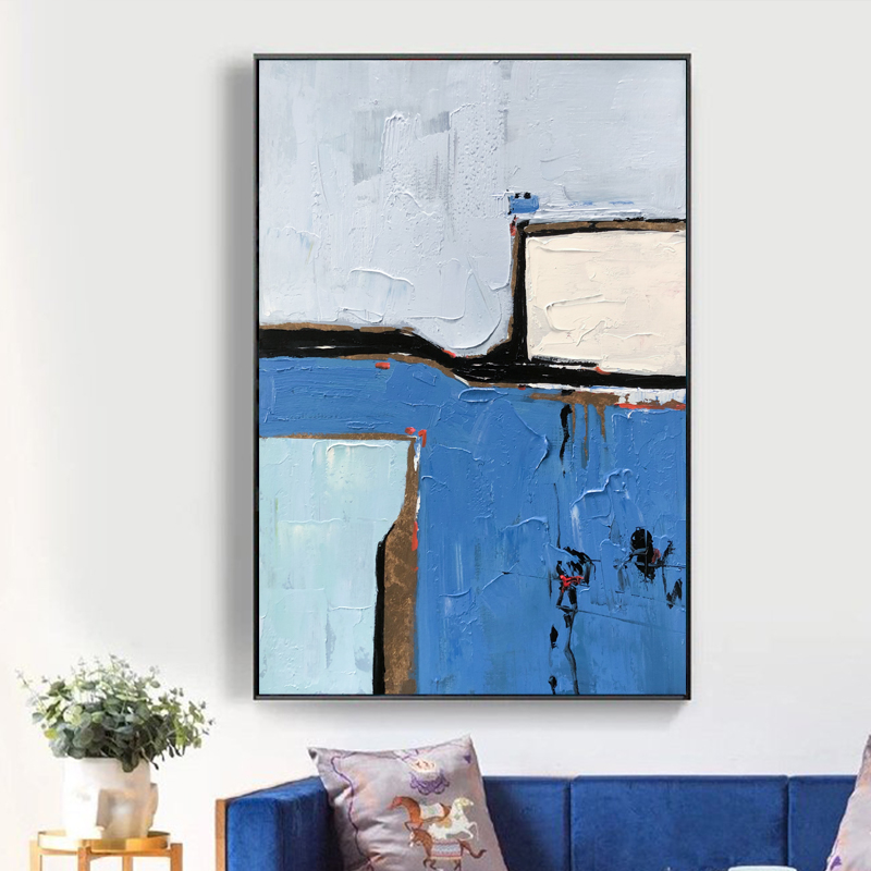 100% pintado a mano grande contemporáneo lienzo hotel restaurante decorativo pared arte abstracto lienzo pinturas