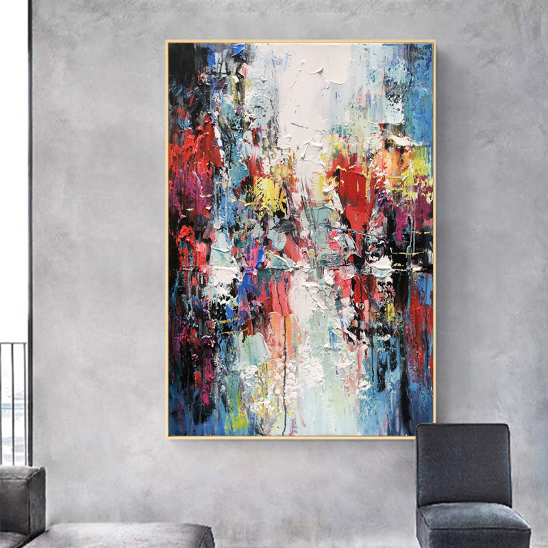 Hecho a mano simple abstracta pintura a mano pintura al óleo pintura al óleo artificial de arte decorativo trabajo en lienzo